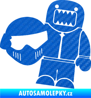 Samolepka Domo 014 levá Stig 3D karbon modrý