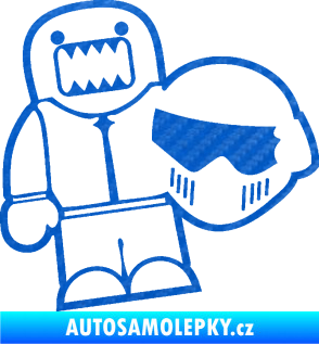 Samolepka Domo 015 levá  Stig 3D karbon modrý