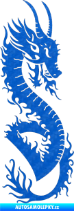 Samolepka Dragon 003 pravá 3D karbon modrý