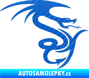 Samolepka Dragon 006 pravá 3D karbon modrý