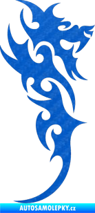 Samolepka Dragon 009 pravá 3D karbon modrý