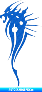Samolepka Dragon 026 levá 3D karbon modrý