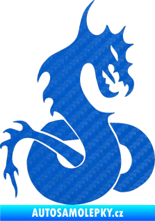 Samolepka Dragon 031 pravá 3D karbon modrý