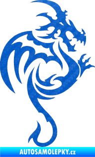 Samolepka Dragon 035 pravá 3D karbon modrý