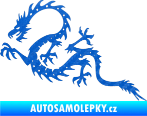 Samolepka Dragon 037 levá 3D karbon modrý