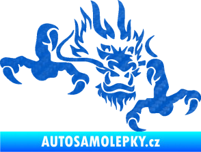 Samolepka Dragon 049 pravá 3D karbon modrý