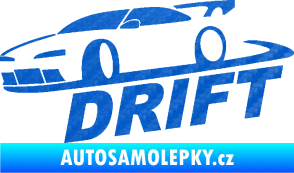 Samolepka Drift 002 3D karbon modrý