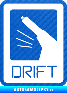 Samolepka Drift 004 3D karbon modrý