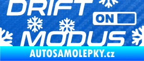 Samolepka Drit mód sníh 3D karbon modrý