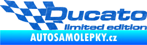 Samolepka Ducato limited edition levá 3D karbon modrý