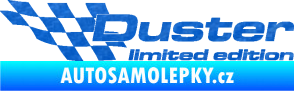 Samolepka Duster limited edition levá 3D karbon modrý