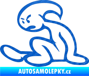 Samolepka El nino levá 3D karbon modrý