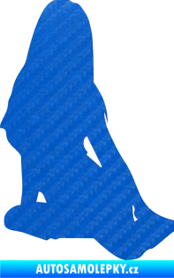 Samolepka Erotická žena 004 levá 3D karbon modrý