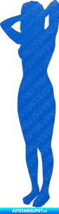 Samolepka Erotická žena 024 levá 3D karbon modrý