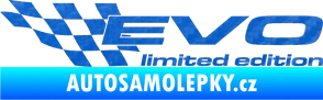 Samolepka Evo limited edition levá 3D karbon modrý