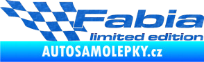 Samolepka Fabia limited edition levá 3D karbon modrý
