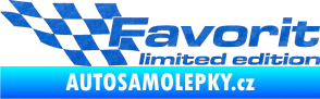 Samolepka Favorit limited edition levá 3D karbon modrý