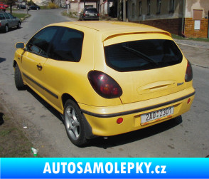 Samolepka Fiat Bravo - zadní 3D karbon modrý