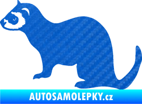 Samolepka Fretka 001 levá 3D karbon modrý