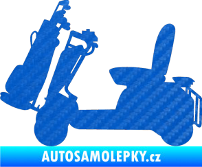 Samolepka Golfista 011 levá 3D karbon modrý