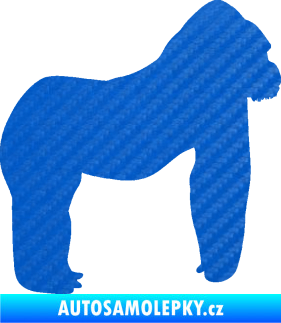 Samolepka Gorila 001 pravá 3D karbon modrý
