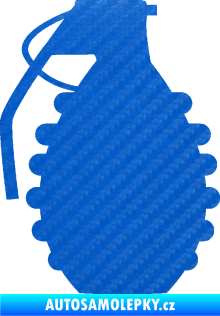 Samolepka Granát 002 levá 3D karbon modrý