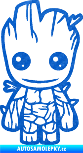 Samolepka Groot 002 levá baby 3D karbon modrý