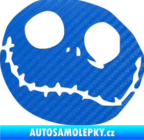 Samolepka Halloween 005 levá 3D karbon modrý