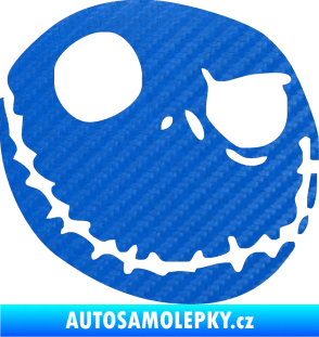 Samolepka Halloween 008 pravá 3D karbon modrý