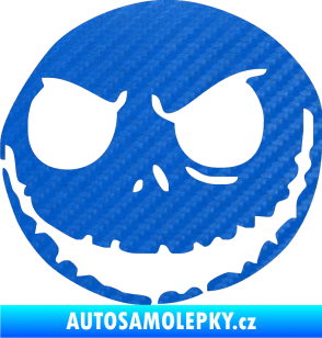 Samolepka Halloween 011 levá 3D karbon modrý