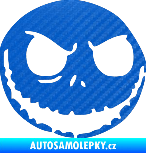 Samolepka Halloween 011 pravá 3D karbon modrý