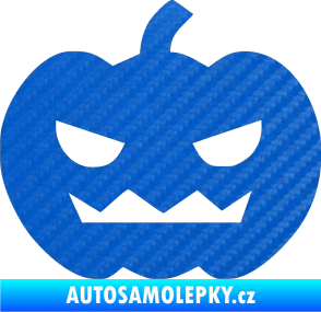 Samolepka Halloween 013 levá 3D karbon modrý