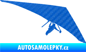 Samolepka Hang Glider 001 pravá rogalo 3D karbon modrý