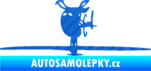 Samolepka Helikoptéra model 001 levá 3D karbon modrý