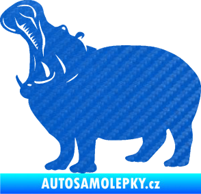 Samolepka Hroch 002 levá 3D karbon modrý