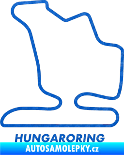Samolepka Okruh Hungaroring 3D karbon modrý
