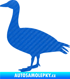 Samolepka Husa 001 levá 3D karbon modrý