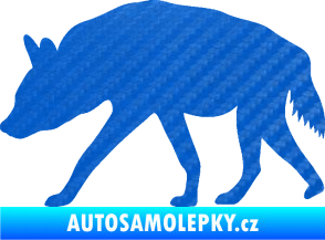 Samolepka Hyena 001 levá 3D karbon modrý