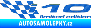 Samolepka i10 limited edition levá 3D karbon modrý