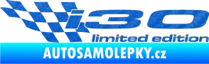Samolepka i30 limited edition levá 3D karbon modrý