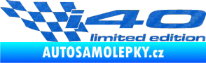 Samolepka i40 limited edition levá 3D karbon modrý