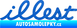 Samolepka Illest 001 3D karbon modrý