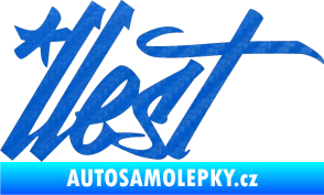 Samolepka Illest 002 3D karbon modrý