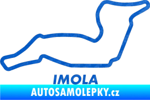Samolepka Okruh Imola 3D karbon modrý