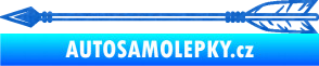 Samolepka Indiánský šíp 001 levá 3D karbon modrý