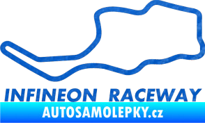 Samolepka Okruh Infineon Raceway 3D karbon modrý