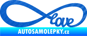 Samolepka Infinity 004 love 3D karbon modrý