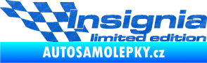 Samolepka Insignia limited edition levá 3D karbon modrý