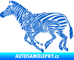 Samolepka Interiér 020 levá zebry 3D karbon modrý