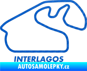 Samolepka Okruh Interlagos 3D karbon modrý